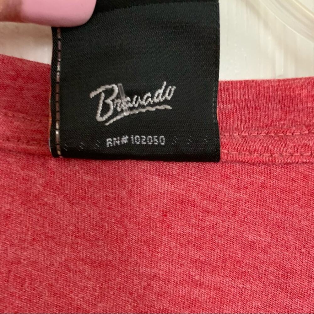 Harley Davidson x Bravado Red V Neck Black Hills Tee Small NWT - Picture 3 of 7